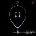 Set-189 Xuping fashion silver color jewelry elegant design two pieces white gold color wedding jewelry set